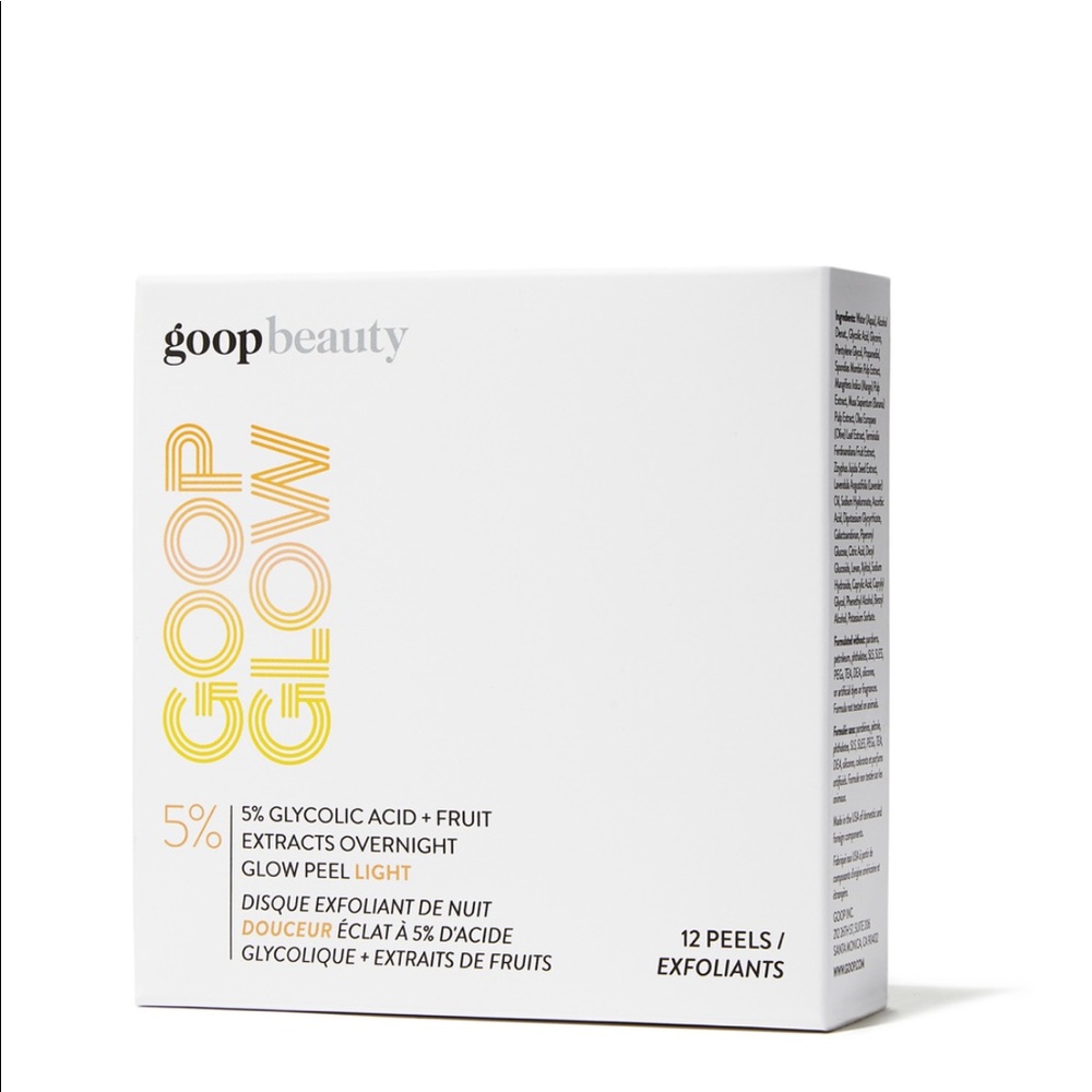 Goop Glow- 5% glycolic acid overnight peel/ 12 treatments